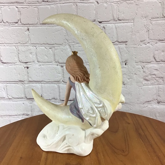 Handmade Fairy On The Moon Statue - Picture 4 of 5